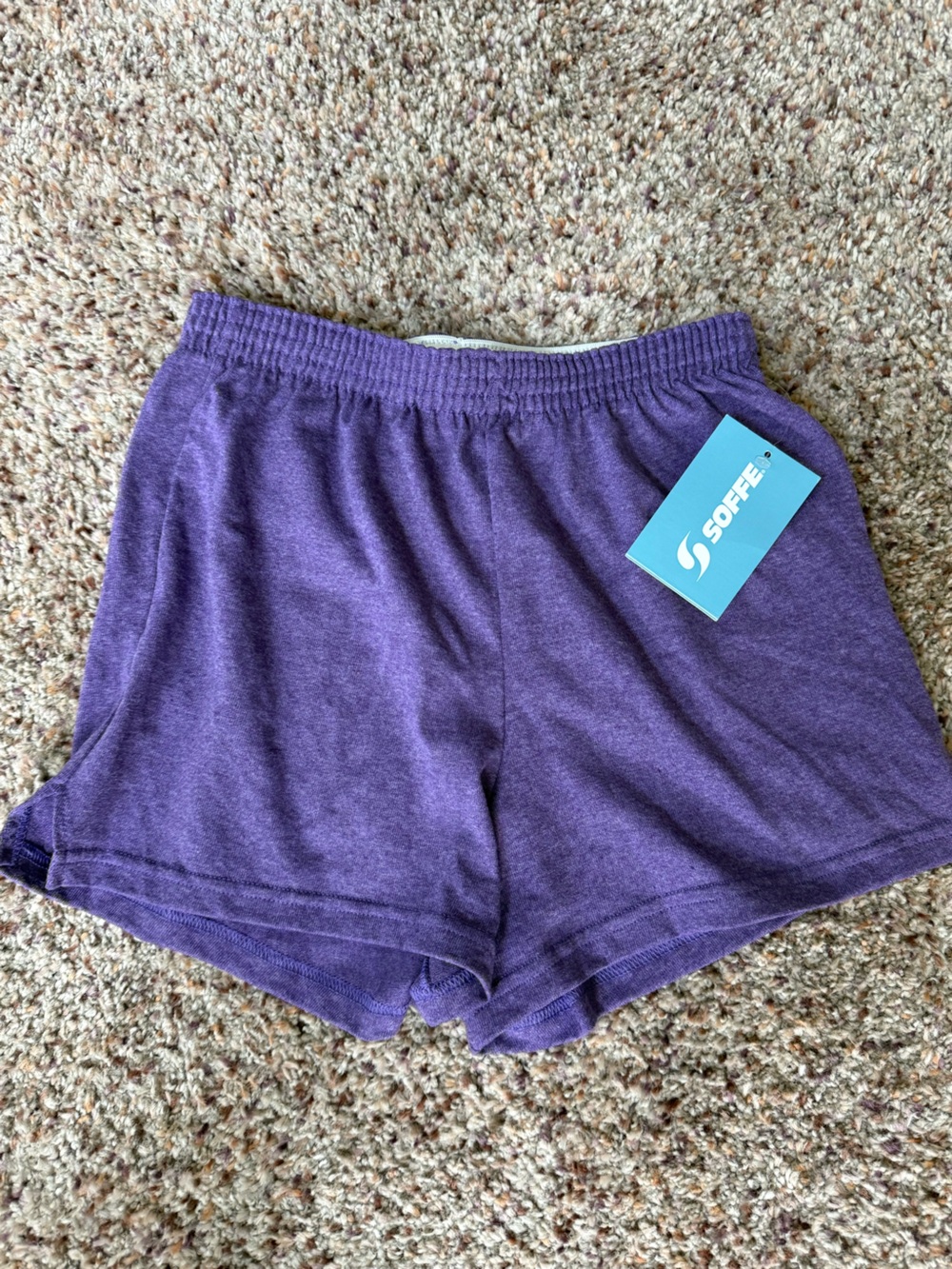 Soffe Heathered Purple Athletic Lounge Shorts